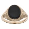 9ct Yellow Gold Onyx Patterned Signet Ring