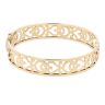 9ct Yellow Gold Patterned Hinged Bangle