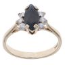 9ct Yellow Gold Sapphire And Cubic Zirconia Ring
