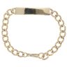 9ct Yellow Gold ID Curb Bracelet 8.5"