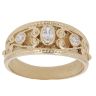 9ct Yellow Gold Cubic Zirconia Three Stone Ring