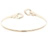 9ct Yellow Gold Hearts Torque Bangle
