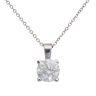 18ct White Gold Diamond Solitaire Pendant And Chain 18"