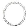 Silver Figaro Bracelet 8.5"