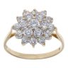 9ct Yellow Gold Cubic Zirconia Cluster Ring