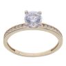 9ct Yellow Gold Cubic Zirconia Solitaire Ring