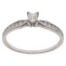 Platinum 0.50ct Princess and Brilliant Cut Diamond Solitaire Ring