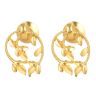 22ct Yellow Gold Earrings With Floral Design
