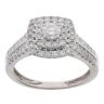 18ct White Gold 0.73ct Brilliant Cut Diamond Cluster Ring