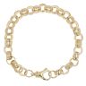 9ct Yellow Gold Patterned Belcher Bracelet 8"