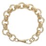 9ct Yellow Gold Patterned and Plain Belcher Bracelet 7"