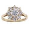 9ct Yellow Gold Cubic Zirconia Cluster Ring