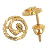 22ct Yellow Gold Swirl Stud Earrings