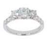 18ct White Gold Diamond Trilogy Shoulders Ring by Anya Belle