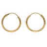 22ct Yellow Gold Diamond Cut Hoop Earrings