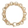 9ct Yellow Gold Patterned and Plain Belcher Bracelet 9.5"