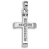 9ct White Gold 0.25ct Diamond Cross