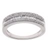 18ct White Gold 0.50ct Brilliant And Baguette Cut Diamond Ring