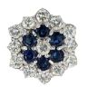 18ct White Gold Sapphire And Diamond Cluster Ring