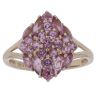 9ct Yellow Gold Pink Sapphire Cluster Ring