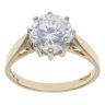 14ct Yellow Gold Cubic Zirconia Single Stone Ring