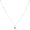 9ct Yellow Gold 0.25ct Brilliant Cut Diamond Cluster Pendant And Chain 18"