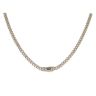 14ct Yellow Gold Monaco Classic Pave Lock Curb Chain 20"