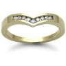 9ct Yellow Gold 0.15ct Diamond Channel Set Wishbone Ring