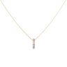 9ct Yellow Gold Cubic Zirconia Fancy Pendant and Chain 18"