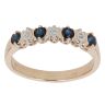 9ct Yellow Gold 0.02ct Diamond And Sapphire Ring