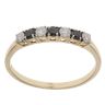 9ct Yellow Gold 0.50ct Brilliant Cut Black And Colourless Diamond Half Eternity Ring