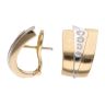 18ct Yellow and White Gold 0.33ct Diamond Brilliant Cut Diamond Half Hoop Earrings