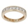 14ct Yellow Gold 0.45ct Brilliant and Baguette Cut Diamond Half Eternity Ring