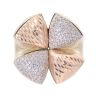 14ct Yellow, White And Rose Gold Stone Set Ring