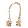 14ct Yellow Gold Pandora Flower Safety Chain Charm