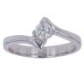 18ct White Gold 0.25ct Brilliant Cut Diamond Twist Solitaire Ring