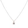 9ct White Gold 0.10ct Diamond Cluster Pendant and Chain 20"