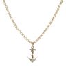 9ct Yellow Gold Patterned Anchor Pendant and Chain 24"