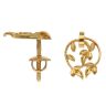 22ct Yellow Gold Leaf Stud Earrings