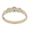 9ct Yellow Gold 0.15ct Brilliant Cut Diamond Trilogy Ring