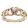 9ct Yellow and Rose Gold Cultured Pearl Clogau Ring
