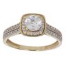 9ct Yellow Gold Cubic Zirconia Cluster Ring