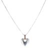 Silver And Rose Gold 0.01ct Diamond Cariad Heart Clogau Pendant And Chain 18"