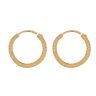 22ct Yellow Gold Textured Hoop Earrings