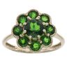 9ct Yellow Gold Diopside Cluster Ring