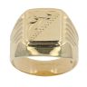 14ct Yellow Gold Patterned Signet Ring