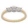 18ct Yellow Gold 0.75ct Brilliant Cut Diamond Graduated Trilogy Ring