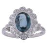 18ct White Gold 0.60ct Diamond and Sapphire Cluster Ring