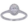 9ct White Gold 0.85ct Oval and Brilliant Cut Lab Grown Diamond Cluster Ring