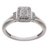 9ct White Gold 0.16ct Diamond Cluster Ring